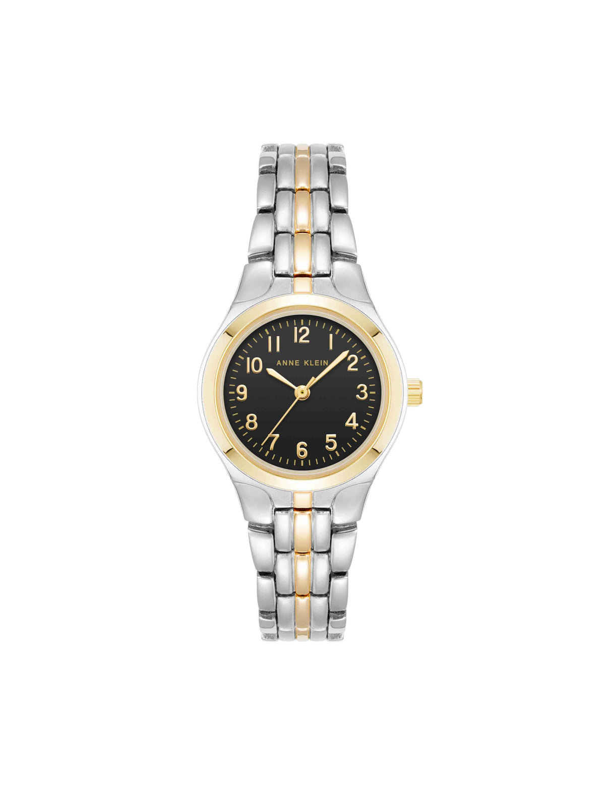 Anne Klein Black/Silver-Tone/Gold-Tone Classic Easy To Read Dial Watch