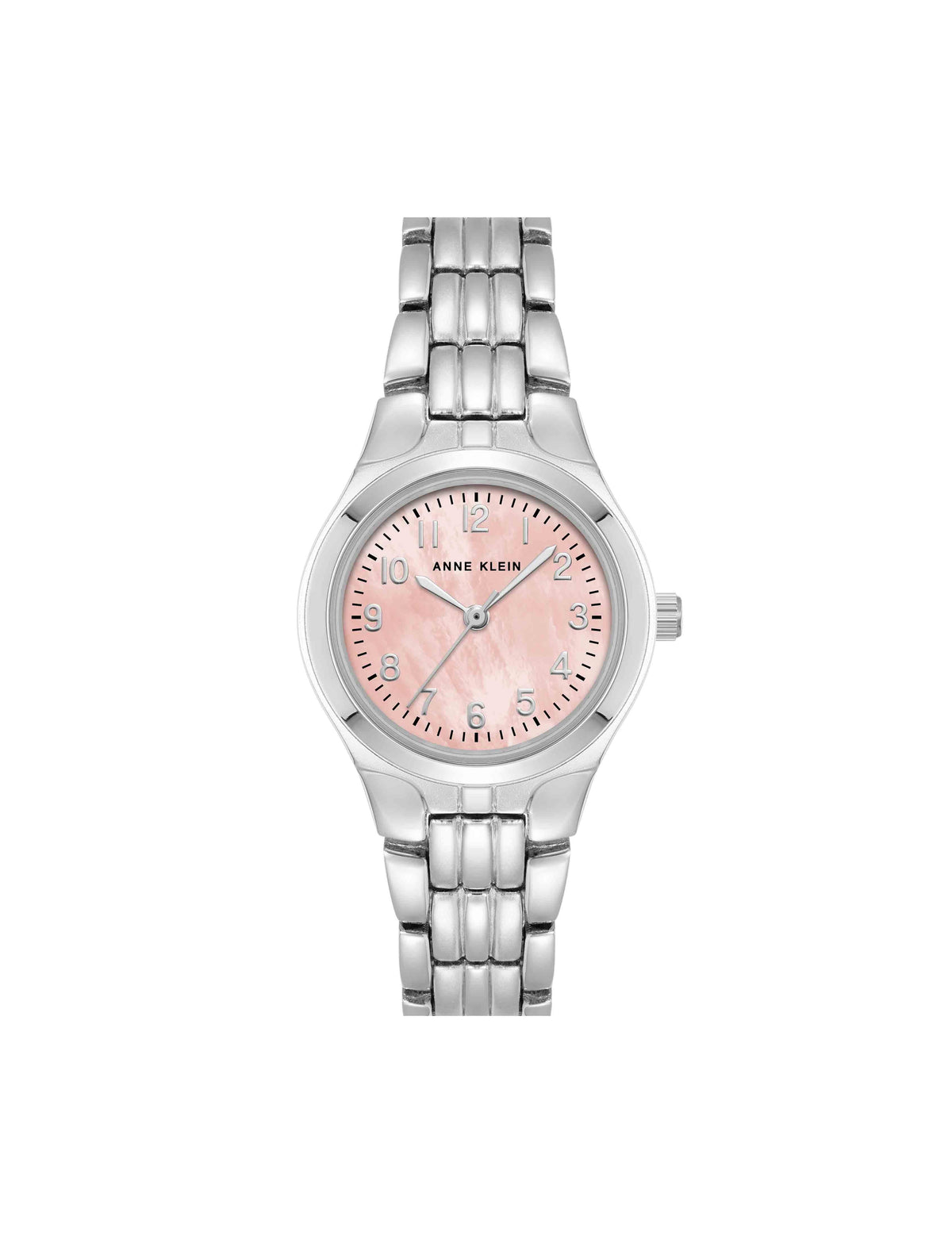 Anne Klein Salmon/ Silver-Tone Classic Easy To Read Dial Watch