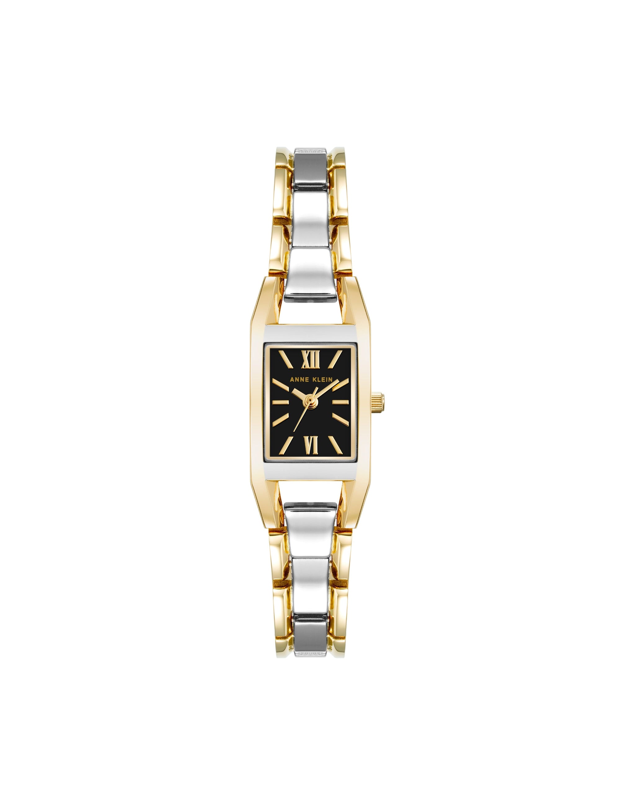 Anne Klein Black/Two-Tone Petite Bracelet Watch with Case