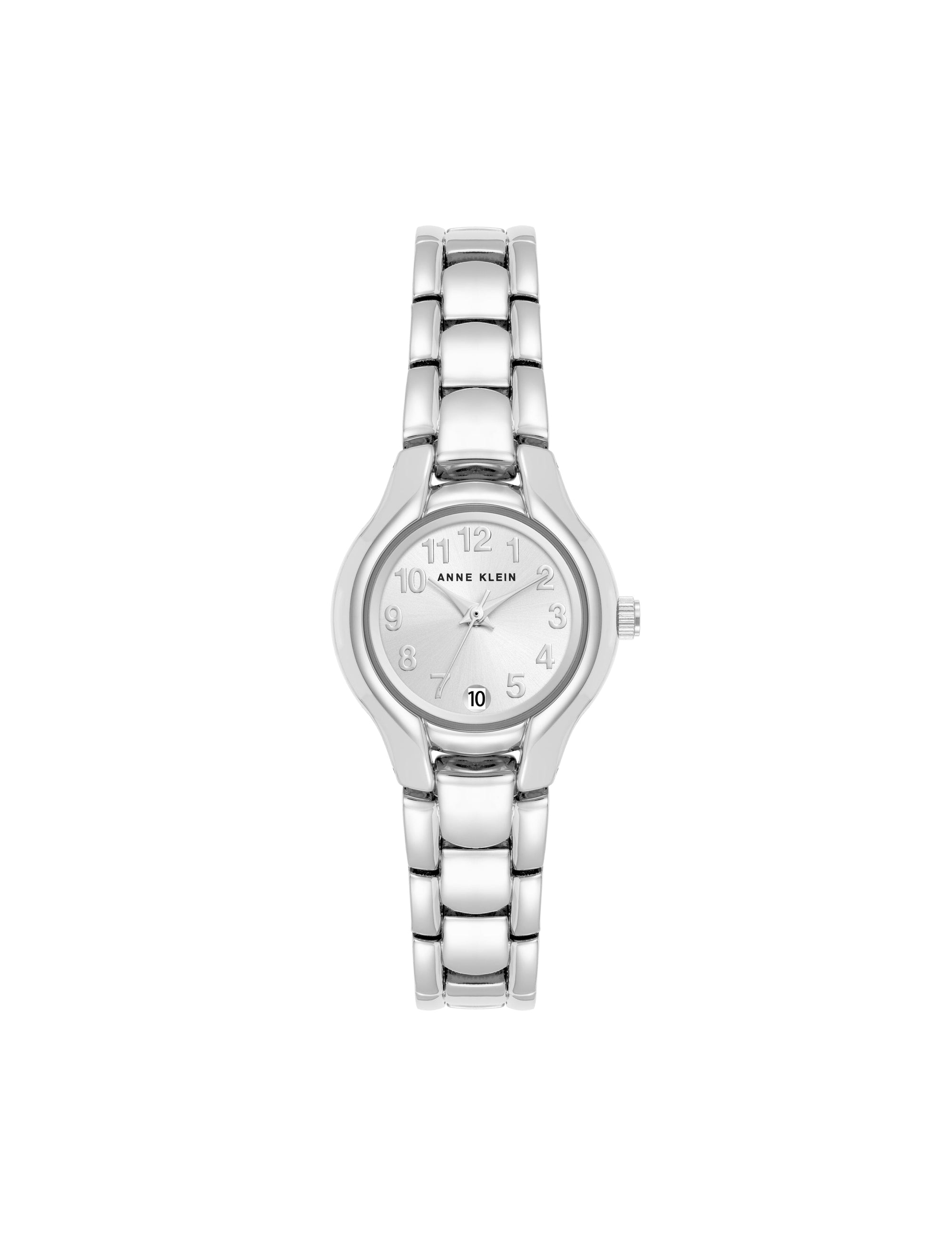Anne Klein Silver-Tone Easy-to-Read Bracelet Strap Watch