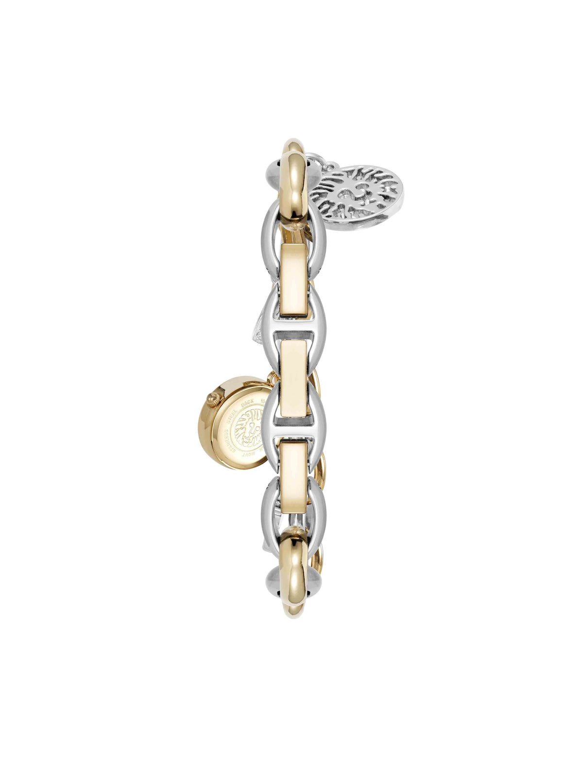 Anne Klein Crystal Accented Charm Bracelet Watch