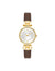 Anne Klein Brown/ Gold-Tone Essential Leather Strap Watch