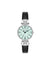 Anne Klein Black/Aqua Essential Leather Strap Watch