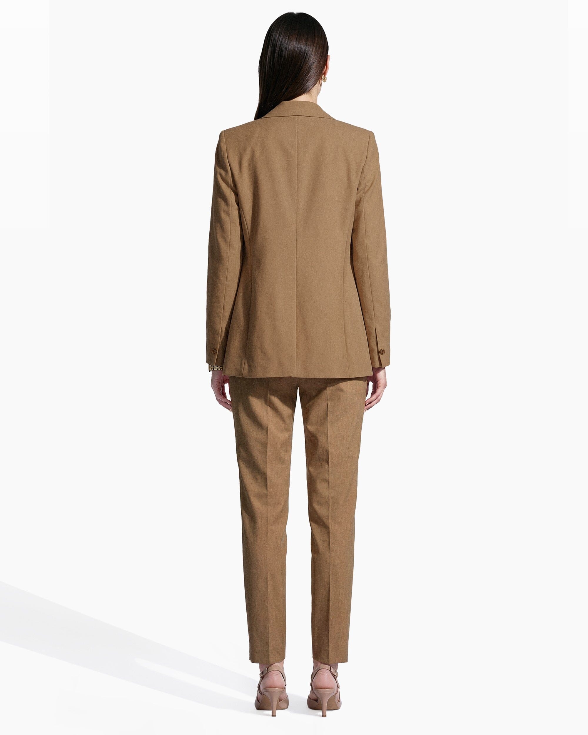 Anne Klein Double-Breasted Wool Jacket with Welt Pockets