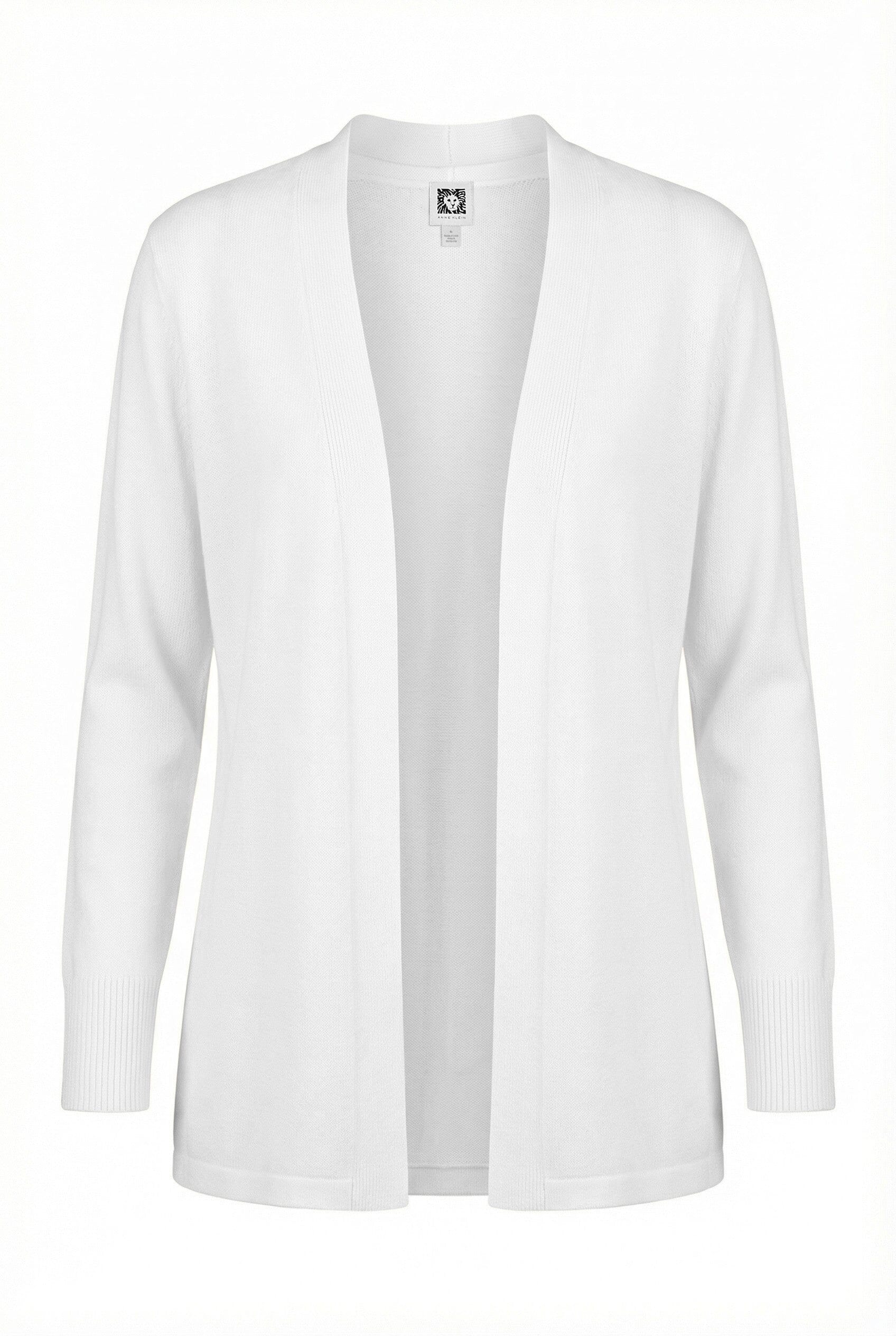 Anne Klein Kissing Front Long Sleeve Cardigan with Pockets