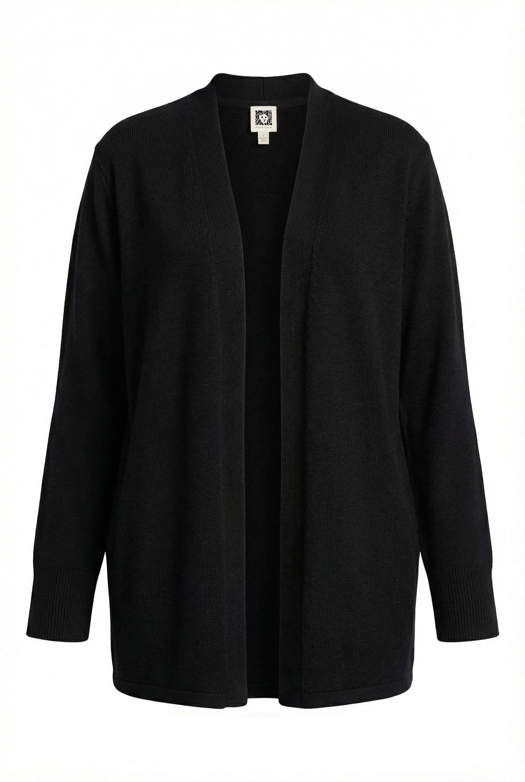 Anne Klein Kissing Front Long Sleeve Cardigan with Pockets