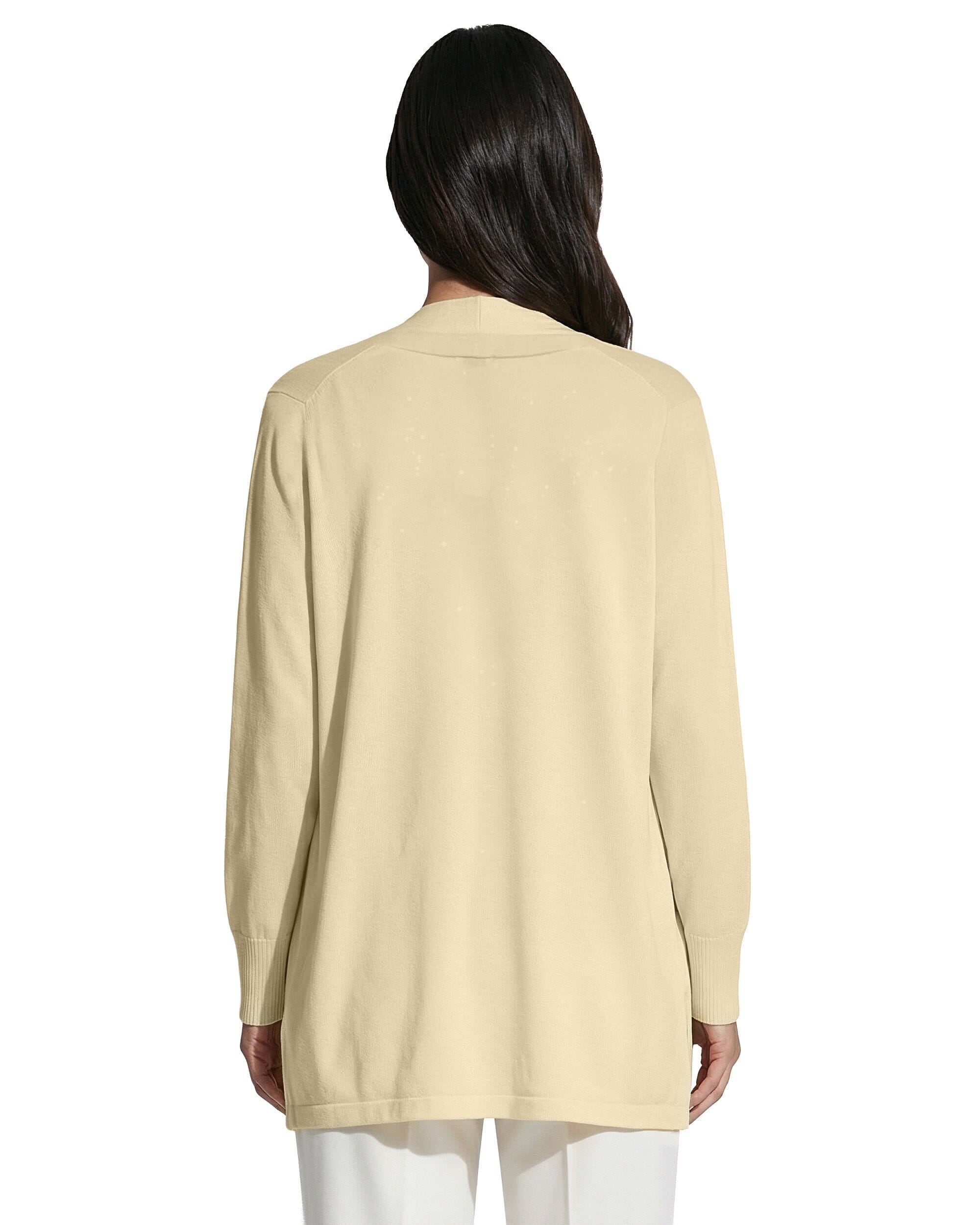 Anne Klein Kissing Front Long Sleeve Cardigan with Pockets