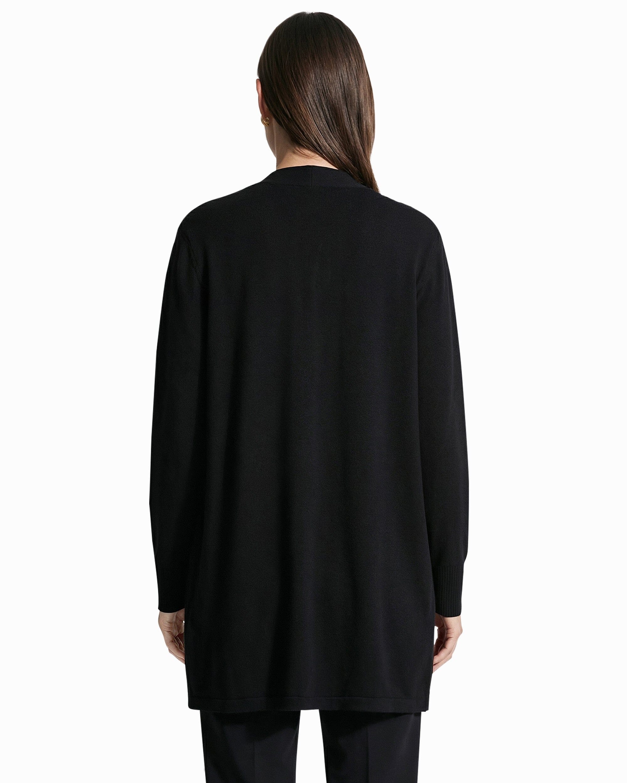 Anne Klein Kissing Front Long Sleeve Cardigan with Pockets