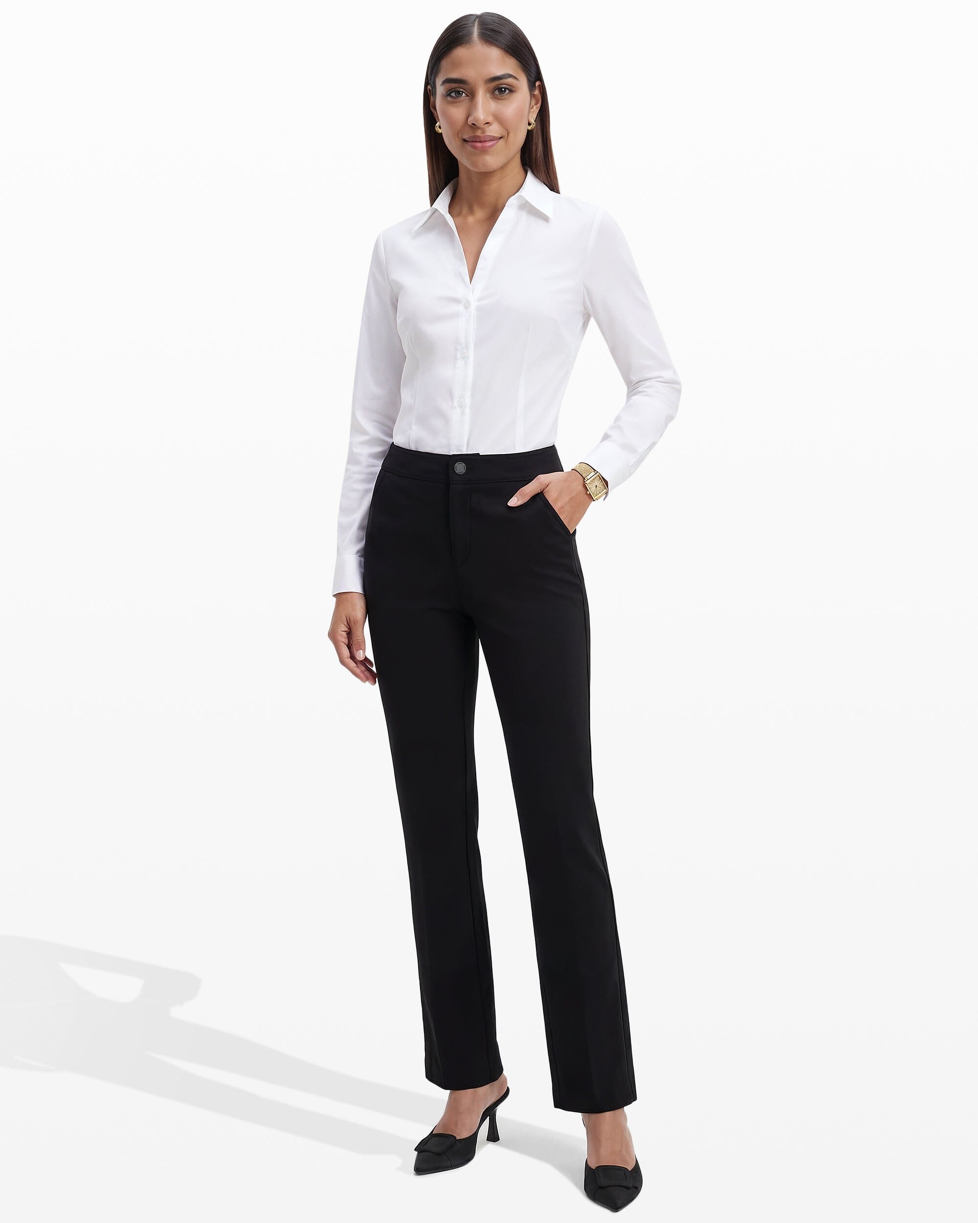 Anne Klein Petite Boot Cut Trouser Pant