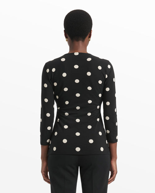 Anne Klein Printed Faux Wrap Top