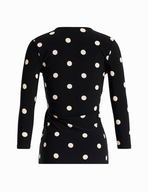 Anne Klein Printed Faux Wrap Top