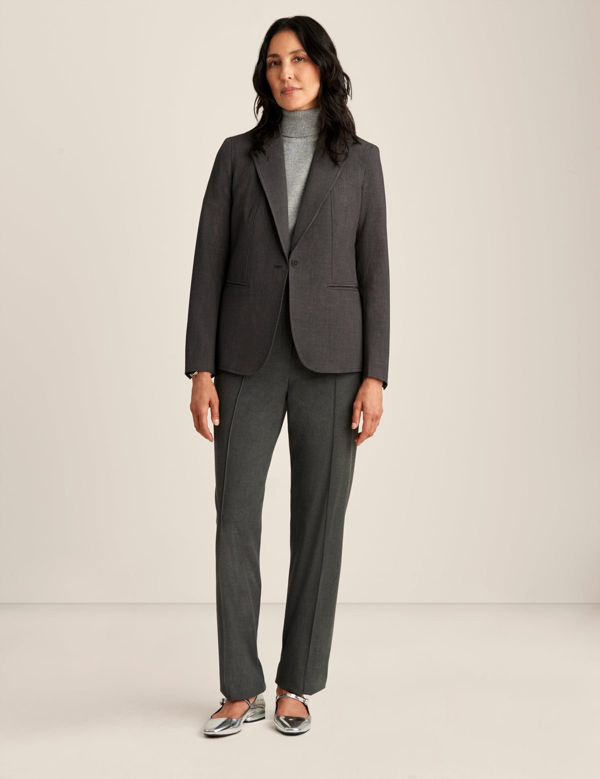 Anne Klein Melange Single Button Jacket