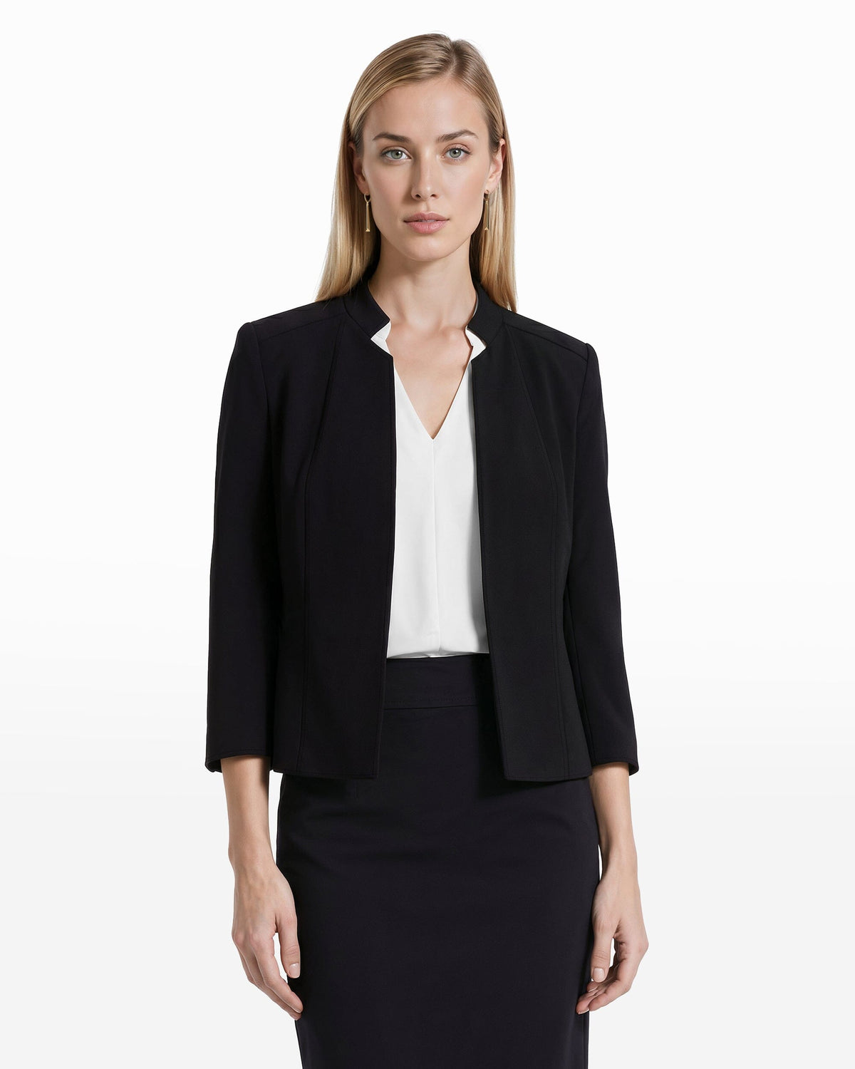 Anne Klein Stand Collar Blazer