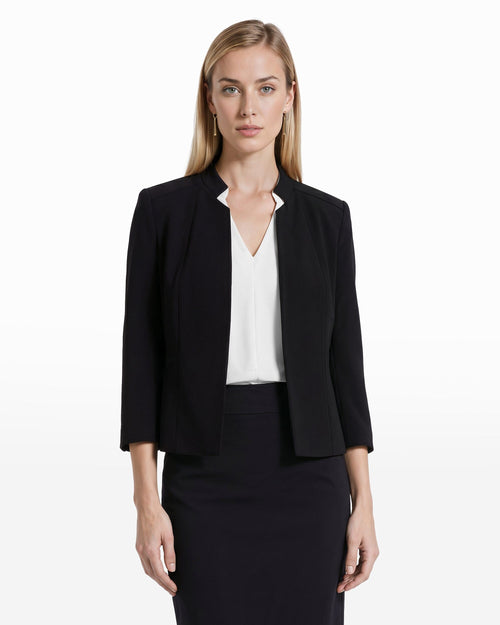 Anne Klein Stand Collar Blazer