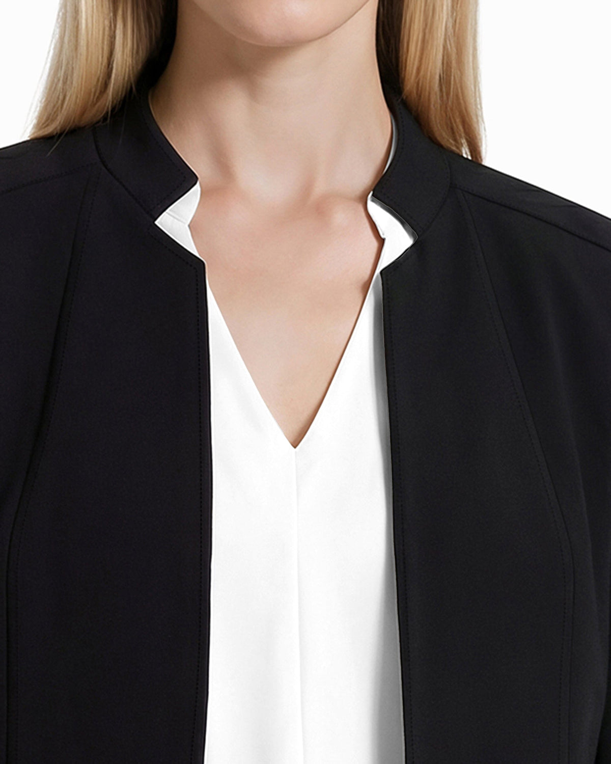 Anne Klein Stand Collar Blazer
