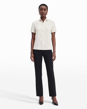 Anne Klein Button Down Blouse With Cap Sleeve