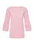 Anne Klein Peony Pink French Terry Tiered Sleeve Top