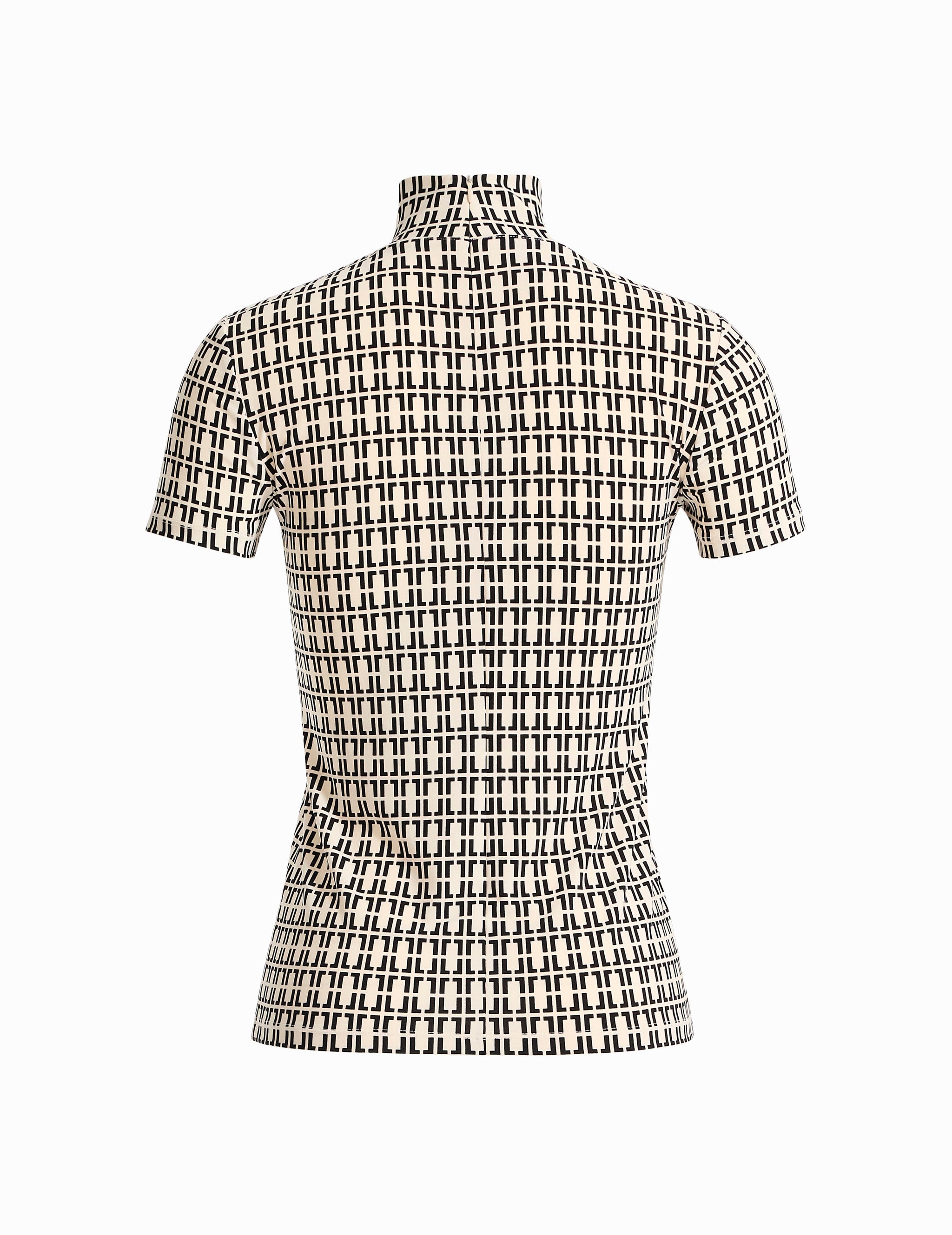 Chainlink Mock Neck Knit Top | Anne Klein