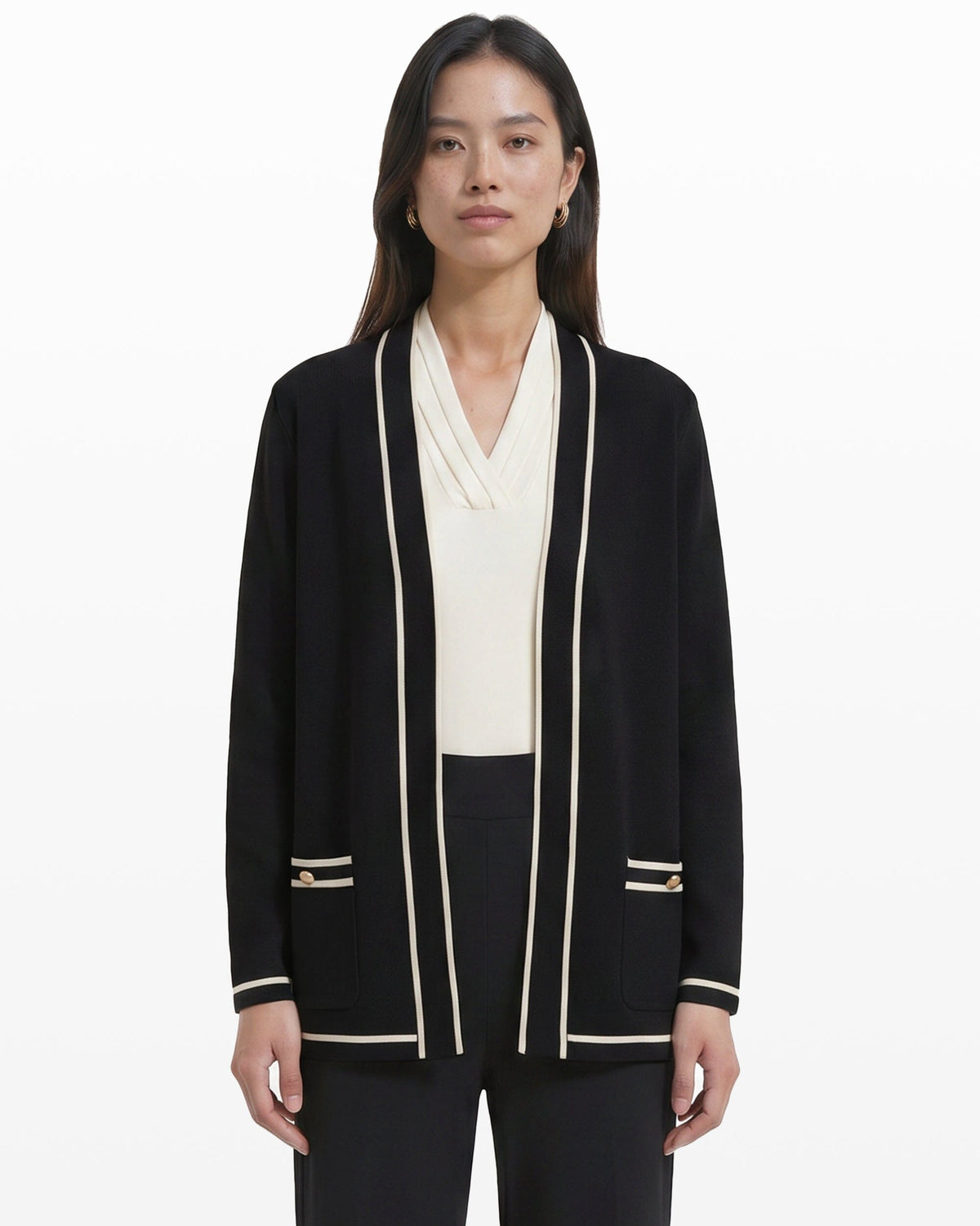 Anne Klein Malibu Cardigan With Tipping