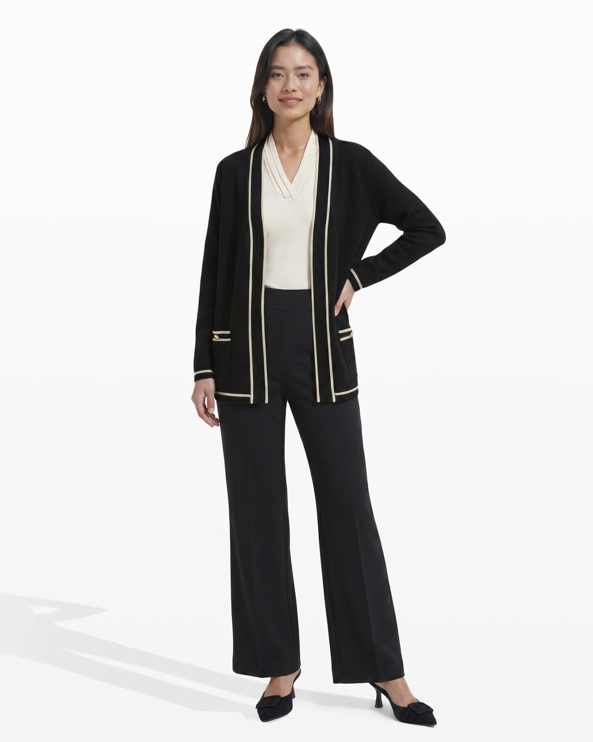 Anne Klein Malibu Cardigan With Tipping