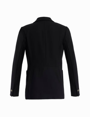 Anne Klein Plus Compression Faux Double Breasted Jacket