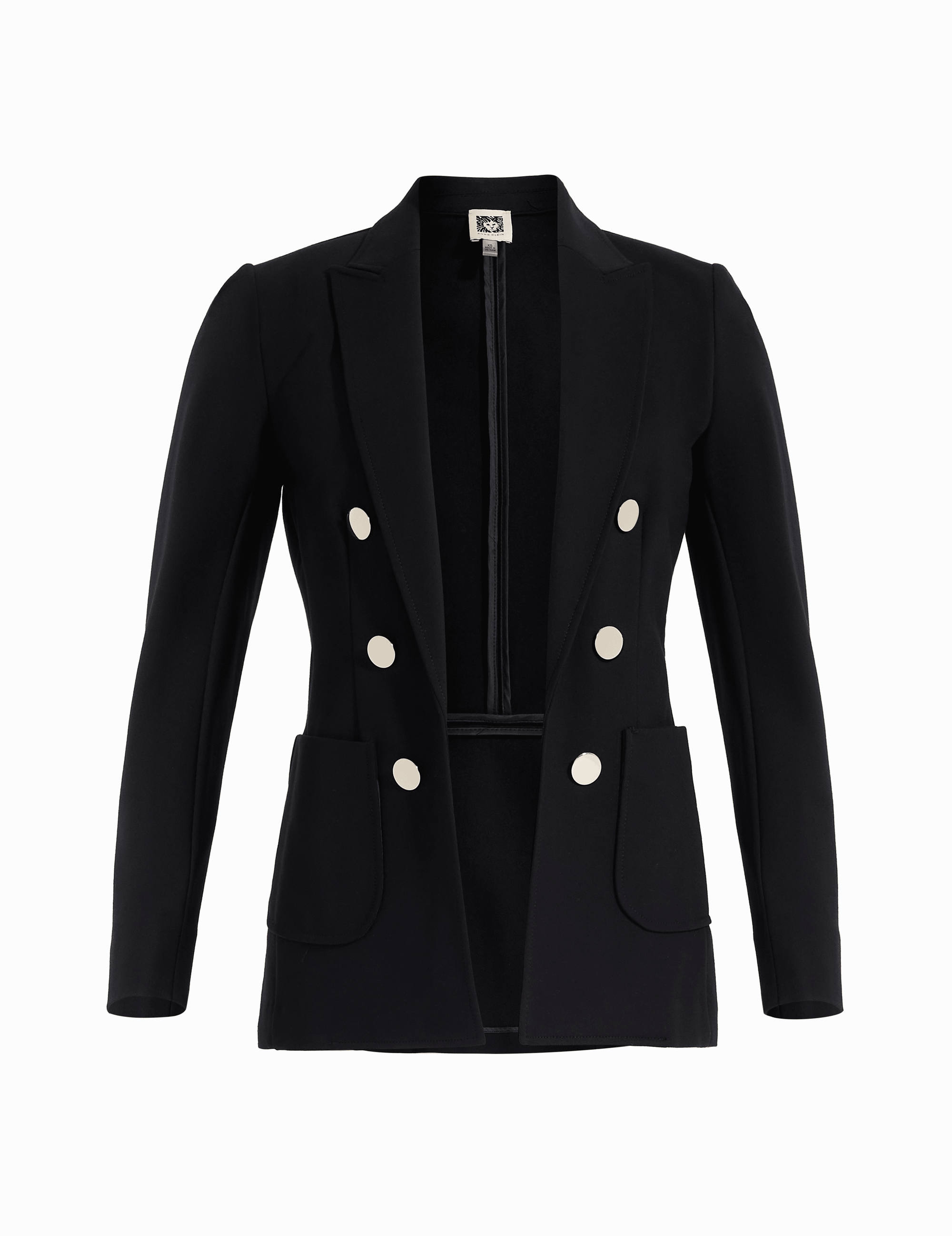Faux Mini Double Breasted Blazer With Patch Pockets Clothing Kasper