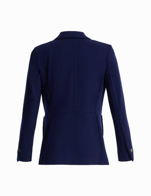 Anne Klein Petite Faux Double Breasted Jacket With Patch Pockets