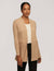 Anne Klein Latte Long Cardigan With Waist Seam- Clearance