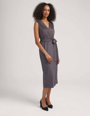 Anne Klein Nightfall Sleeveless Faux Wrap Dress- Sale