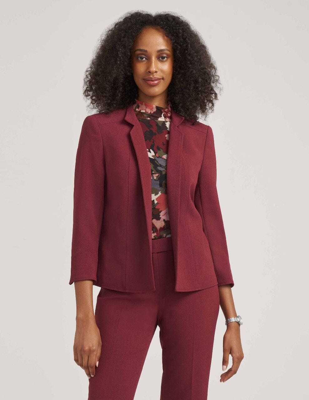 Anne Klein  Volume Compression Stand Collar Jacket- Sale