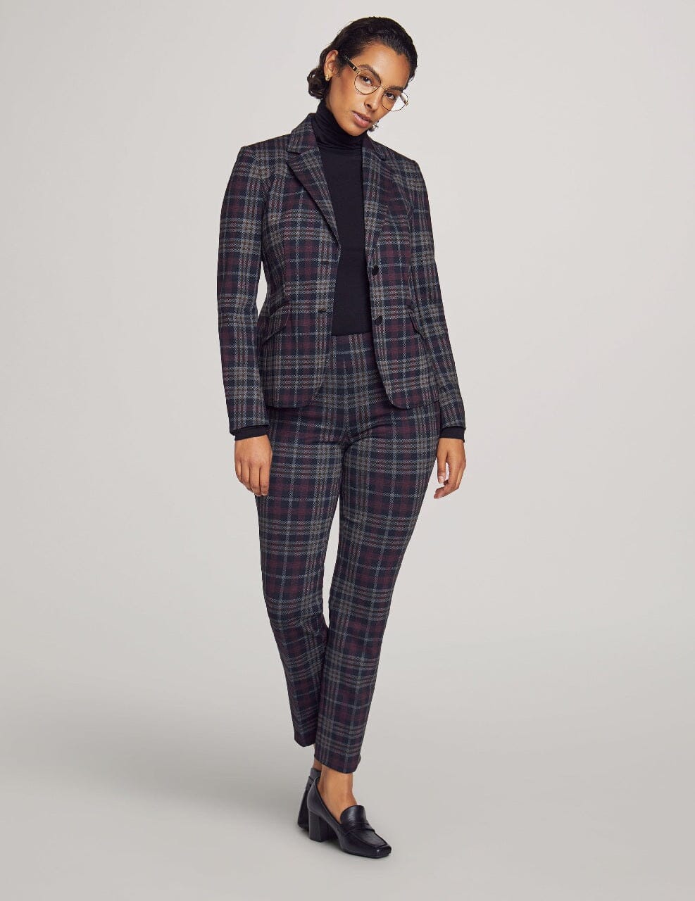 Anne klein plaid blazer best sale