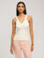 Anne Klein Bright White Rib Tank With Directional Neck- Clearance