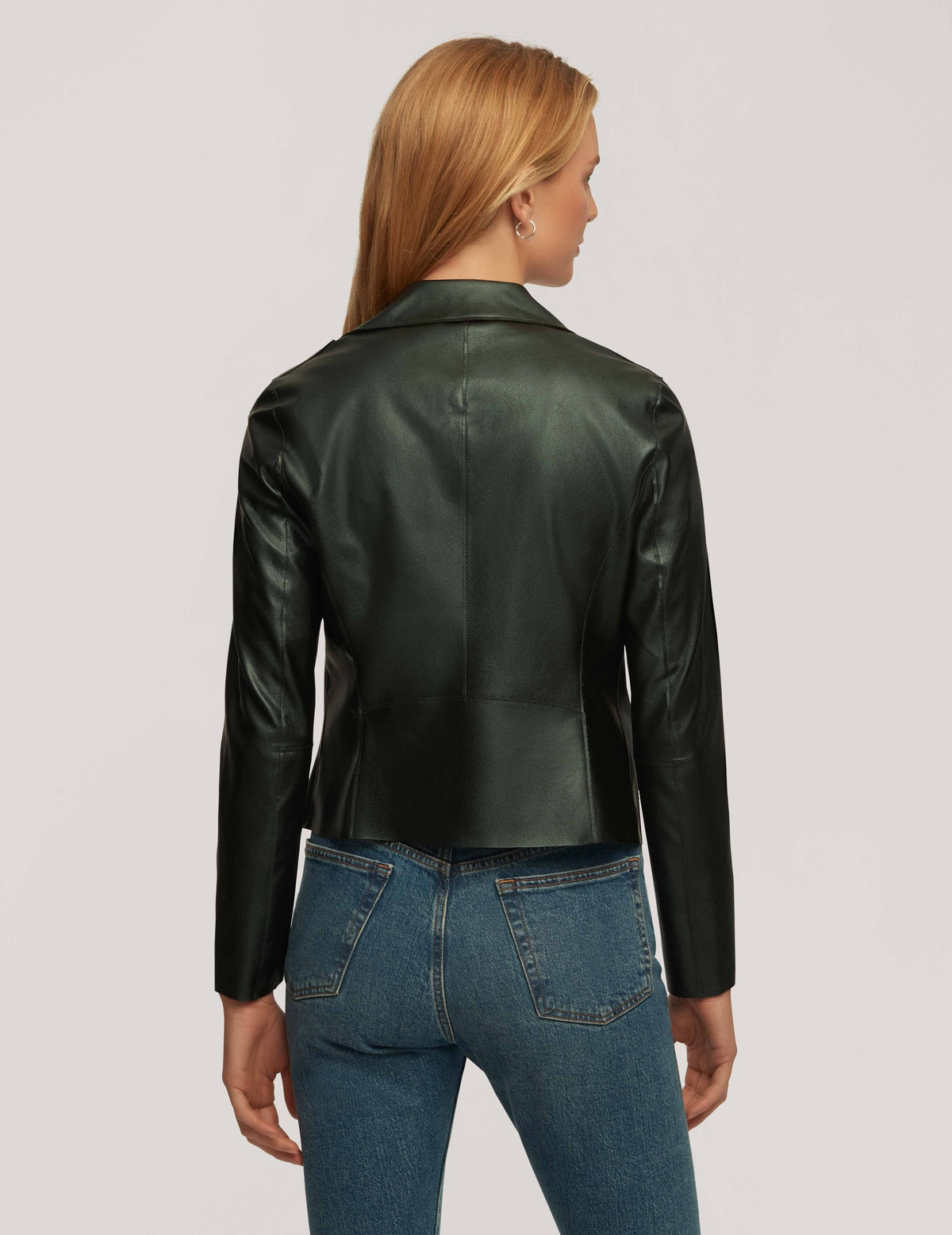 Anne Klein  Vegan Leather Zip Front Moto Jacket- Clearance