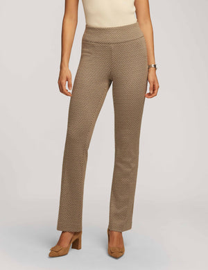 Anne Klein  Knit Chevron High Rise Pull On Boot Leg Pant- Sale