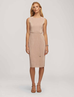 Anne Klein Ballet Pleated Dress With Tie Waist- Sale