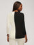 Anne Klein  Harmony Knit Long Sleeve Color Block Wrap Top- Clearance