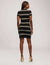 Anne Klein  Multi Stripe Dress With Center Front Panel- Clearance