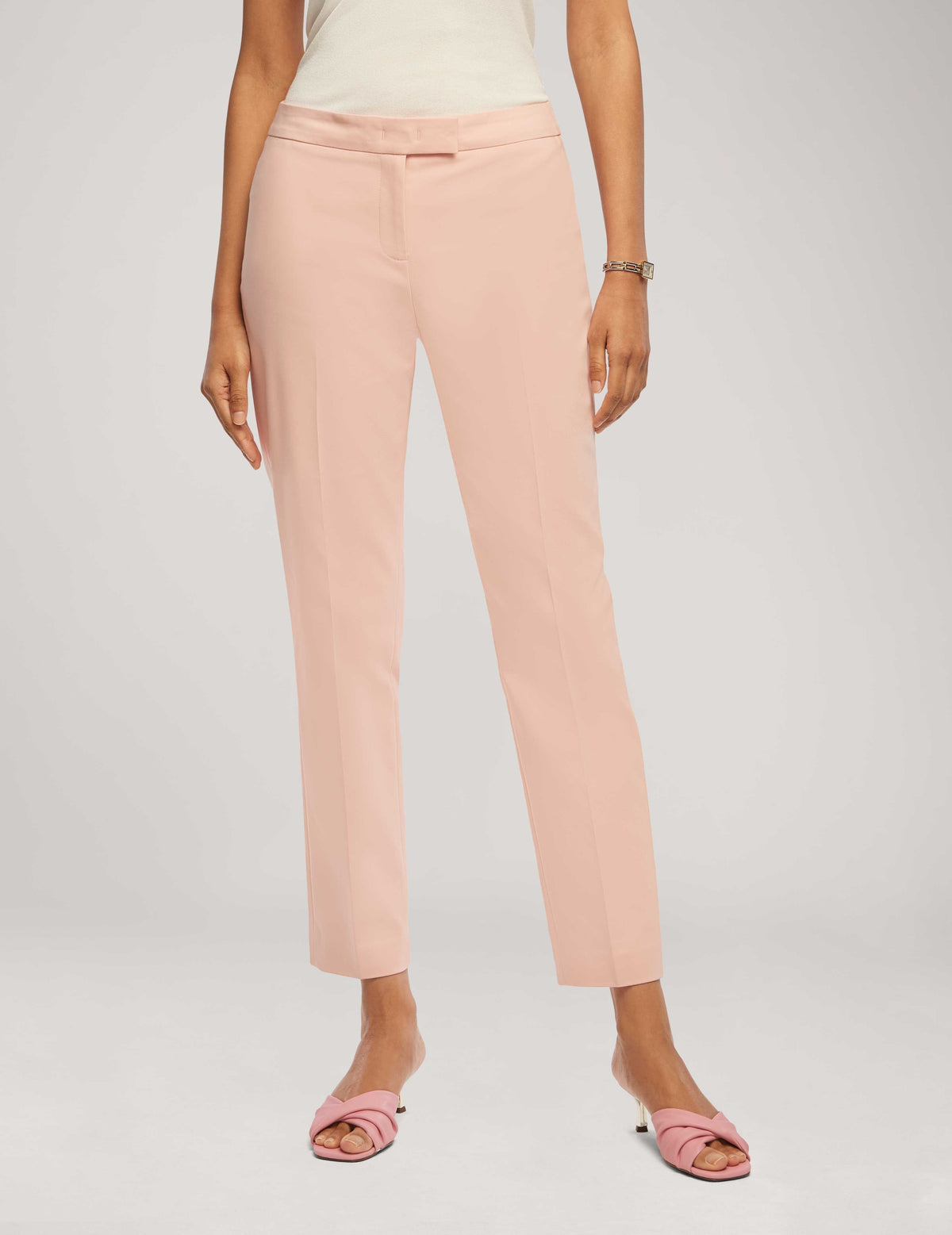 Anne Klein Cherry Blossom Cotton Double Weave Bowie Pant- Clearance