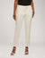 Anne Klein Bright White Cotton Double Weave Bowie Pant- Clearance