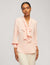 Anne Klein Cherry Blossom Smocked Cuff Bow Blouse - Clearance