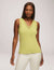 Anne Klein Sprout V-Neck Mesh Tank Top- Clearance