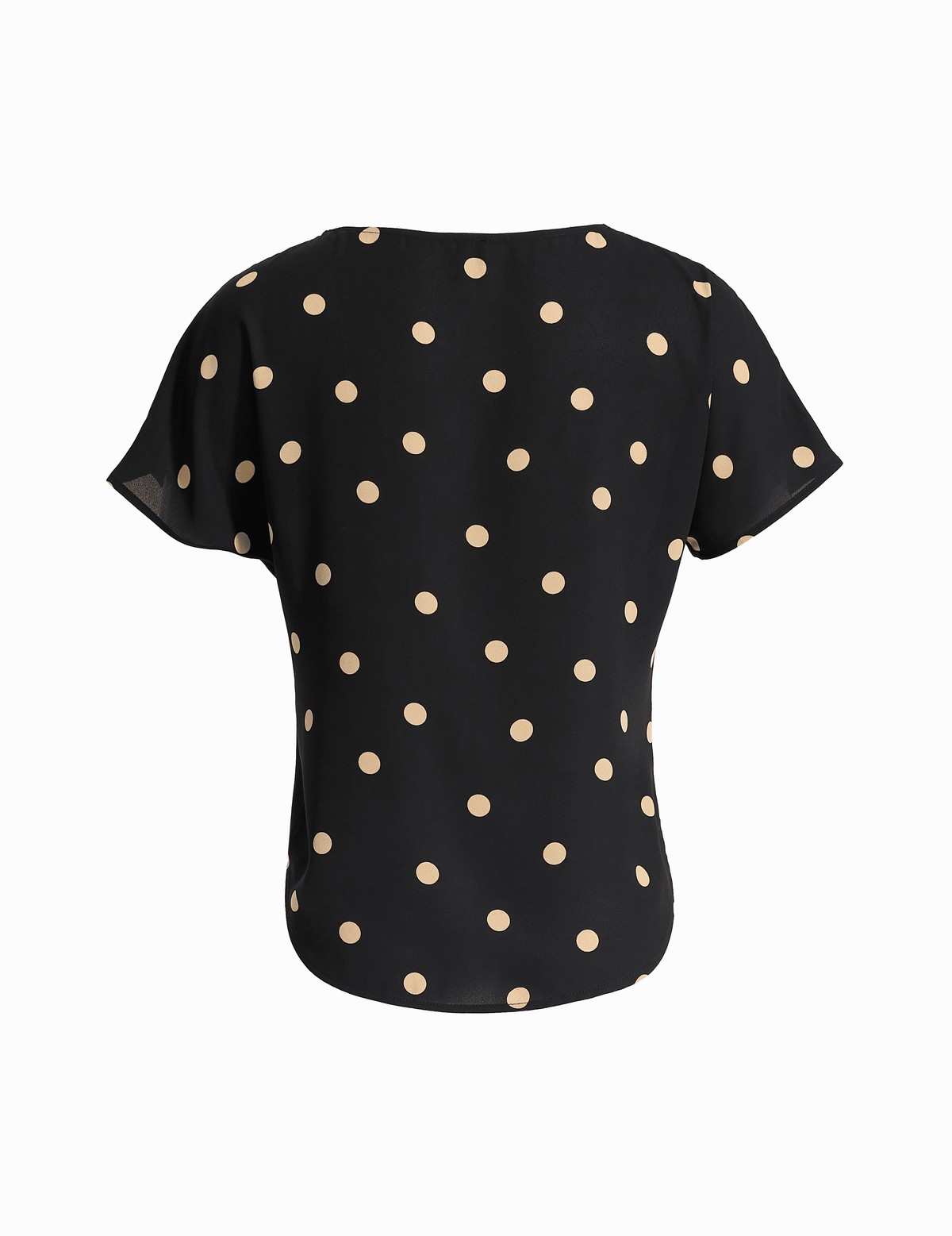 Anne Klein Large Dot Bateau Neck Short Sleeve Blouse
