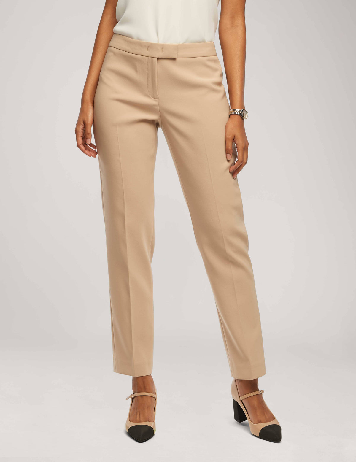 Anne Klein Latte Contour Stretch Bowie Pant- Sale