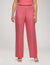 Anne Klein Camellia Solid Linen Fly Front Wide Leg Trouser- Clearance