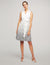 Anne Klein Bright White/Anne Blac Notch Collar Wrap With Full Skirt- Clearance