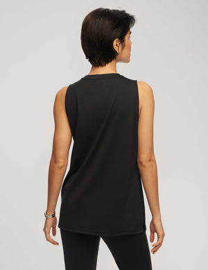 Anne Klein  Sleeveless Split Neck Anne Deluxe Tank- Sale