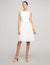 Anne Klein Bright White Border Eyelet Fit & Flare Dress- Clearance