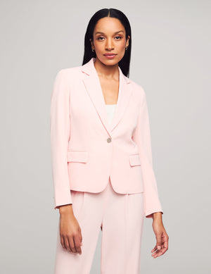 Anne Klein Cherry Blossom Collection One Button Notch Collar Jacket- Clearance