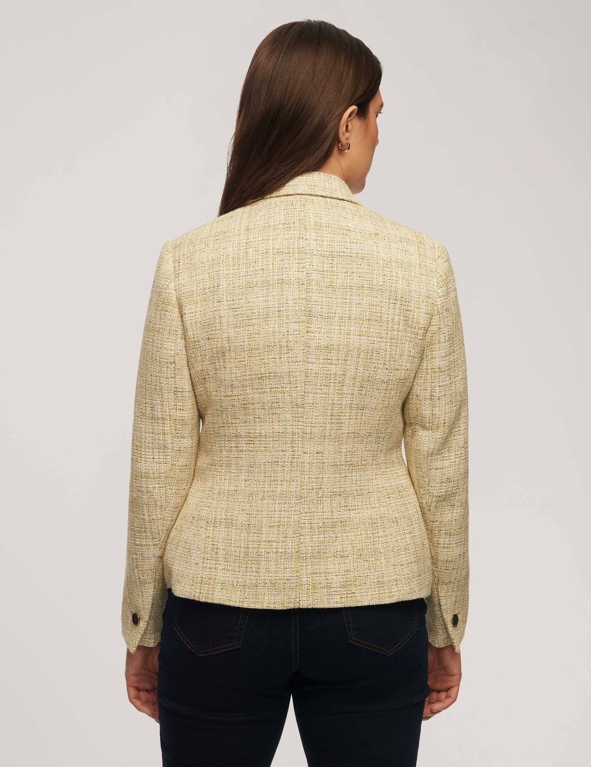 Anne Klein  Tweed One Button Notch Collar Jacket- Clearance
