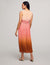 Anne Klein  Boatneck Pleated Ombre Midi Dress- Clearance
